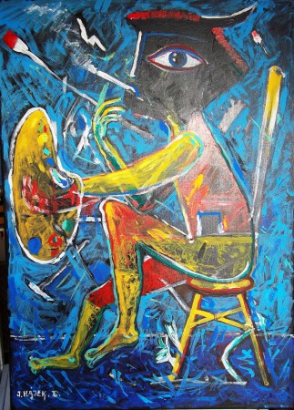 "Malíř"- plátno-acryl-r.2011